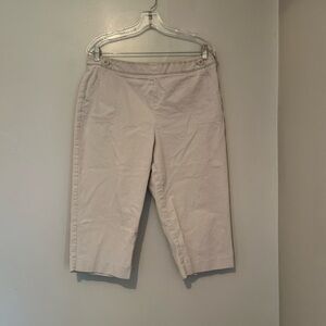 Talbots Stylish Cream Stretch Trousers 14P